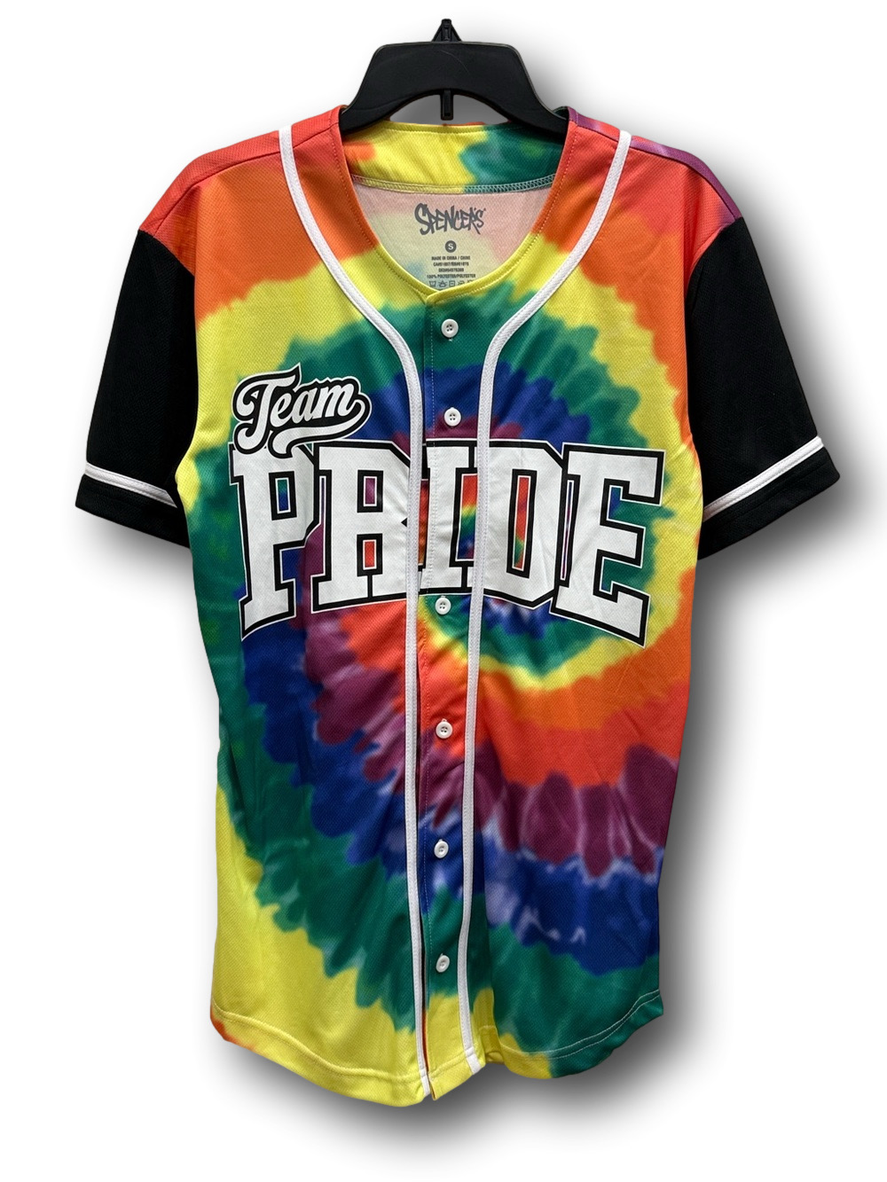 Team Pride Rainbow Tie-Dye Baseball Jersey - Size Small - NWT